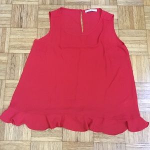 EUC  Large Red Blouse